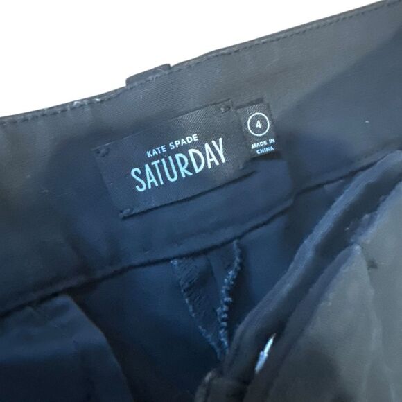 Kate Spade Saturday The Drifter Tuxedo Black Pants with White Stripes - Picture 5 of 9
